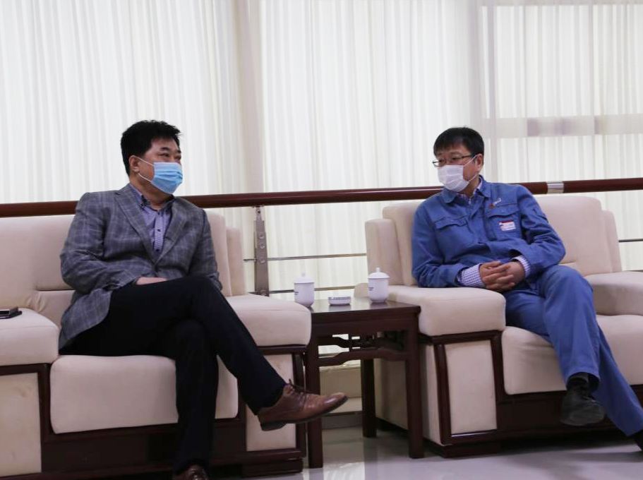 平台董事局主席周俊到科鲁尔公司调研工作