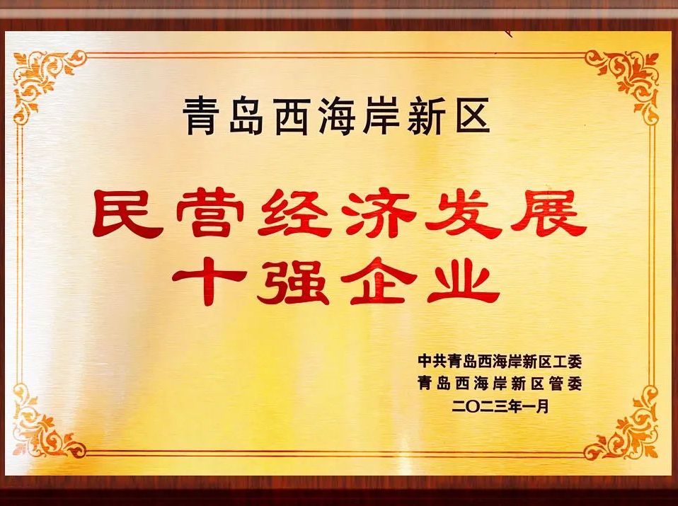辉达平台国贸平台被授予“青岛西海岸新区民营经济发展十强企业”荣誉称号